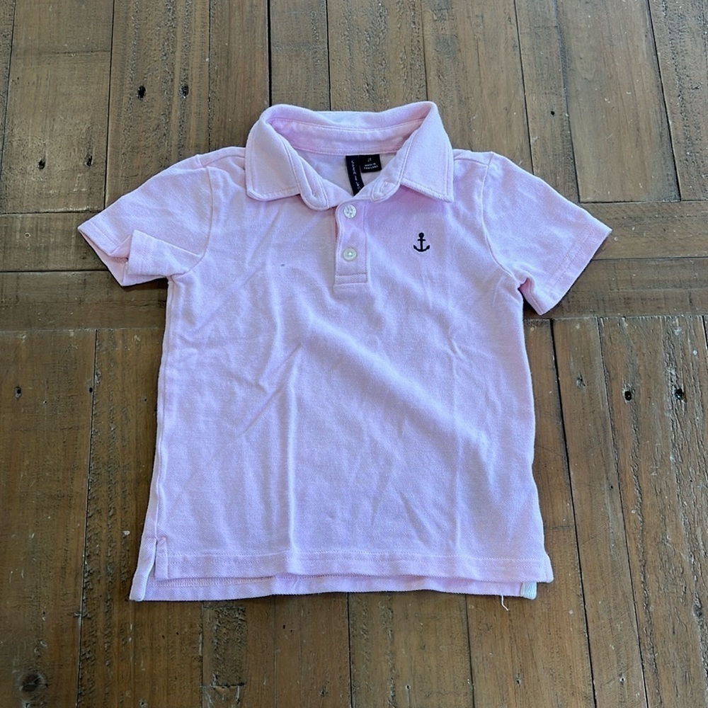 Janie and jack pink polo shirt